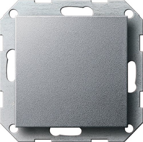 Заглушка без рамки Gira System55 1-м. алюминий фото Заглушка без рамки Gira System55 1-м. алюминий картинка